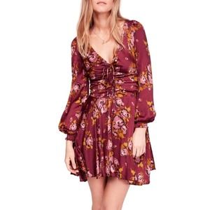 Free people morning light mini dress long sleeve